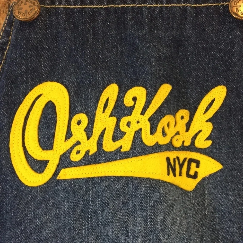 Osh Kosh NYC Carpenters Overalls Boys 4T Dark Wash‎ Denim